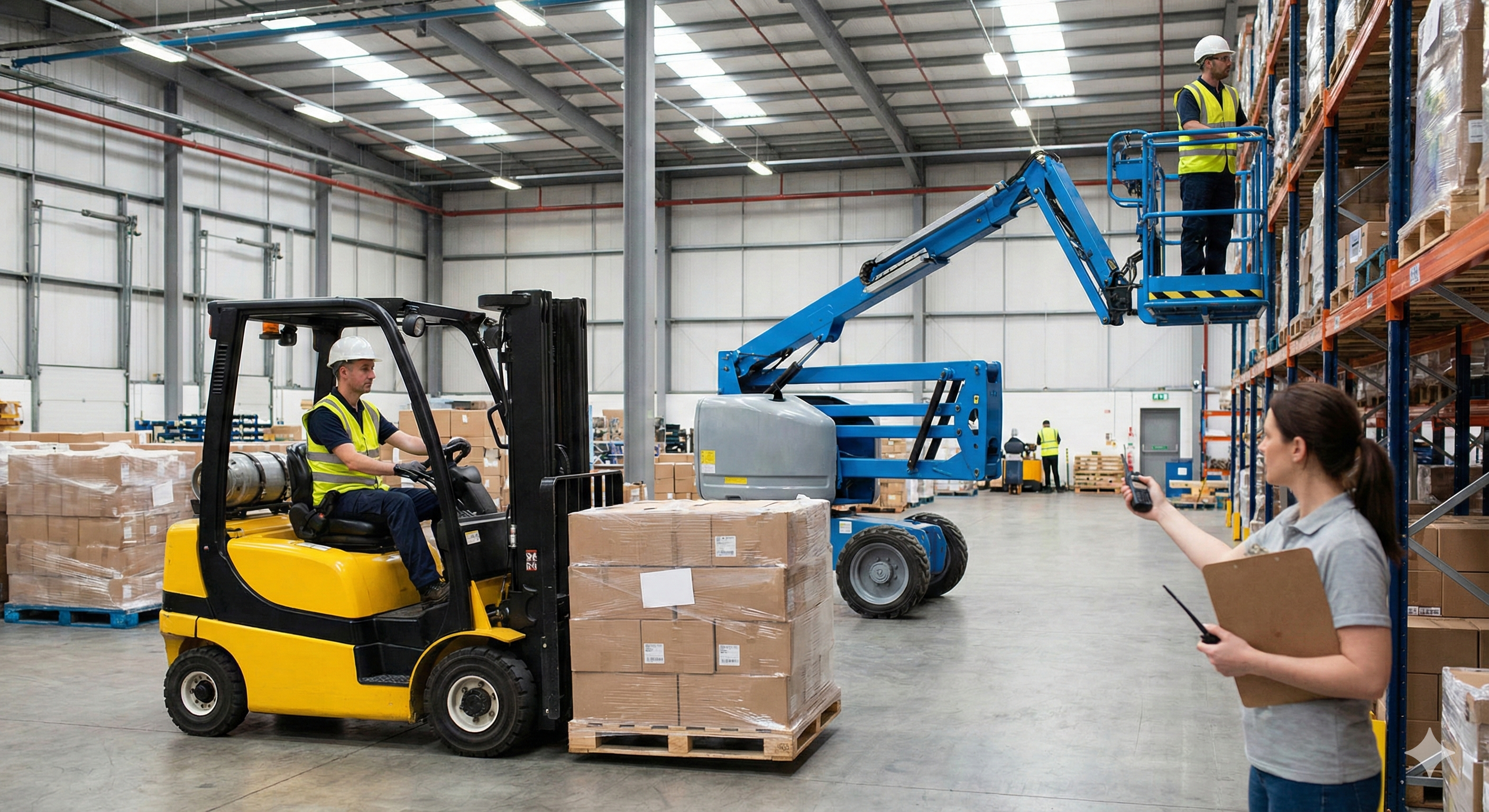 Grúa Horquilla y Alza Hombre